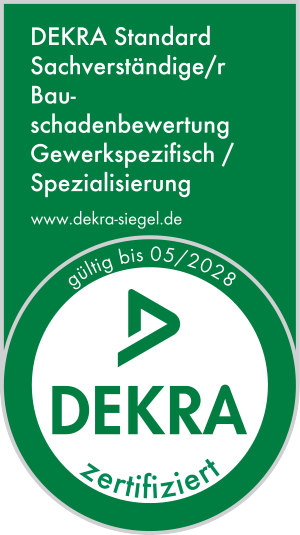 Dekra Standard Sachverständiger Bauschadensbewertung, gültig bis Mai 2028